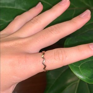 pandora rose gold zigzag ring